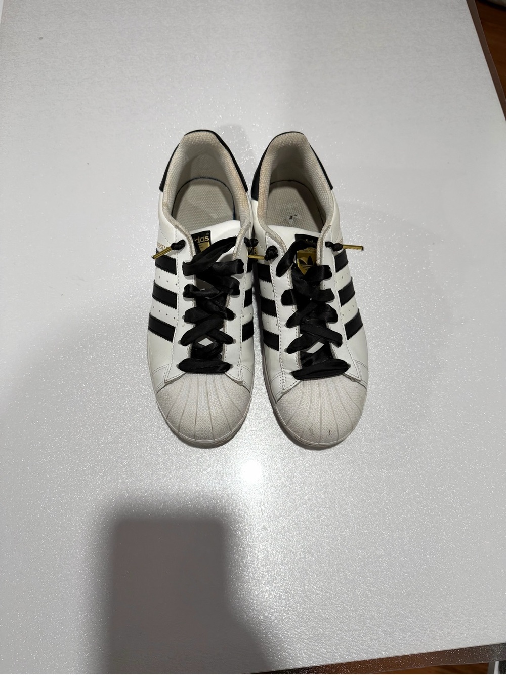 adidas White and Black Superstar Sneakers